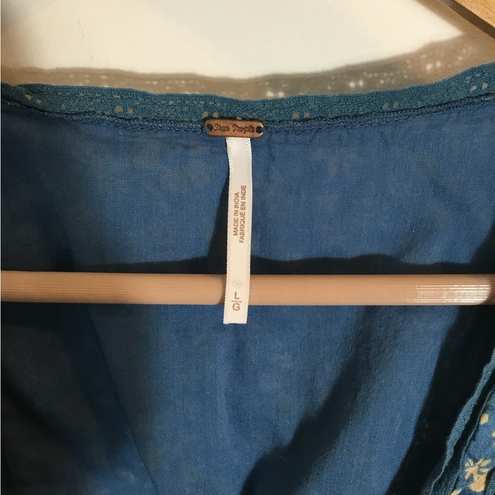 Free People Blue Floral Top - Picture 4 of 8